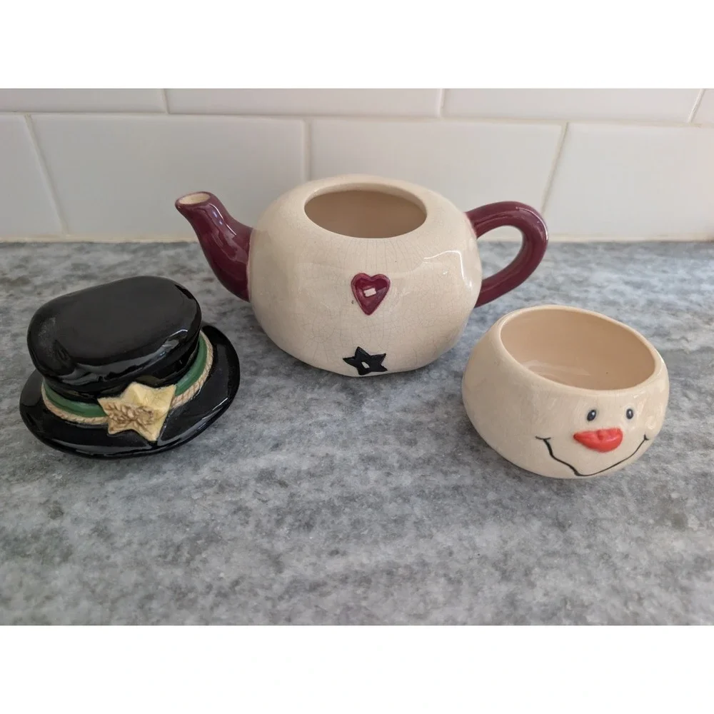 Bella Casa By Ganz Cute‎ Snowman Teapot